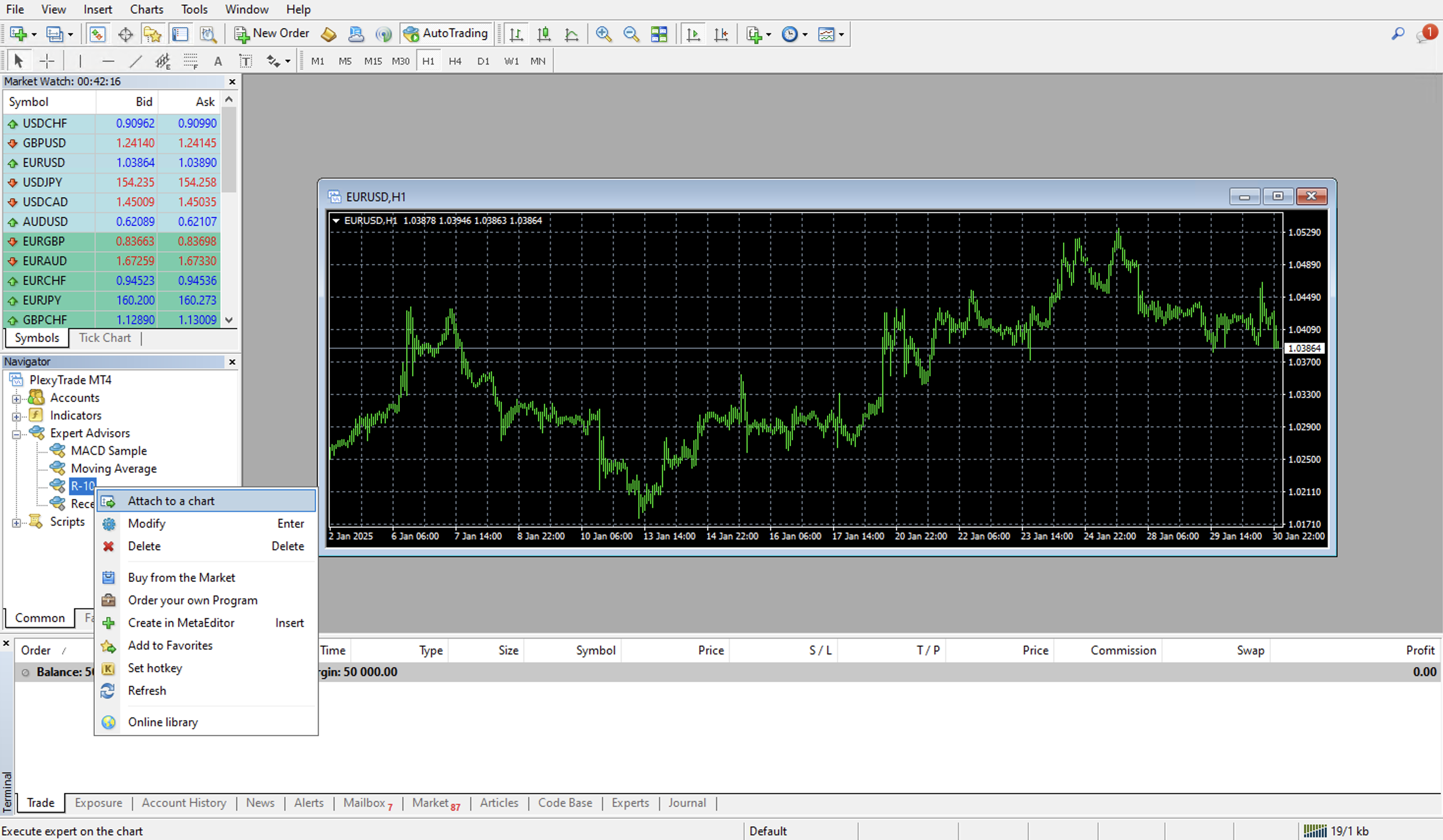 Attach R-10 to chart