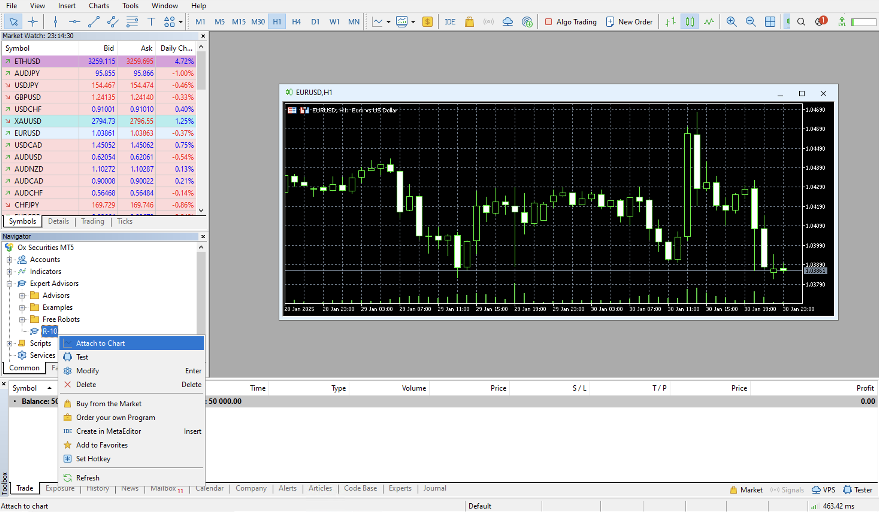 Attach R-10 to chart