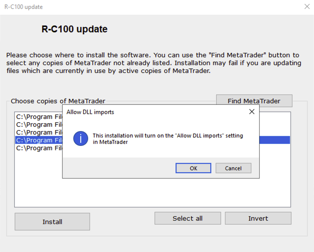 R-C100 installer confirm DLL imports