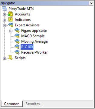 MetaTrader 4 Exerts list
